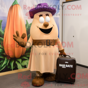 Tan Aubergine maskot...