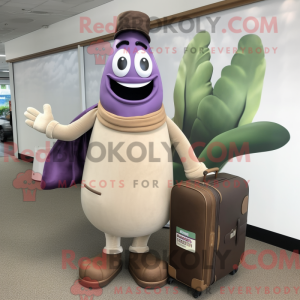 Tan Eggplant mascot costume...