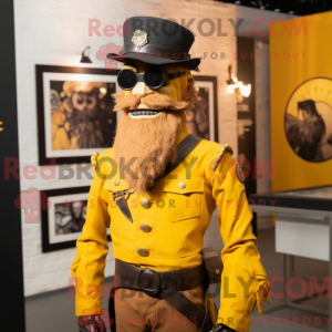 Mascotte de soldat jaune de...