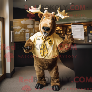 Gold Moose-maskotdraktfigur...
