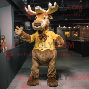 Gold Moose-maskotdraktfigur...