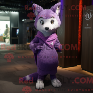 Purple Fox-maskotdraktfigur...