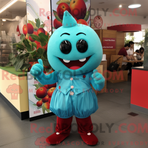 Turquoise Cherry mascot...