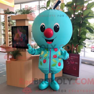 Turquoise Cherry mascot...