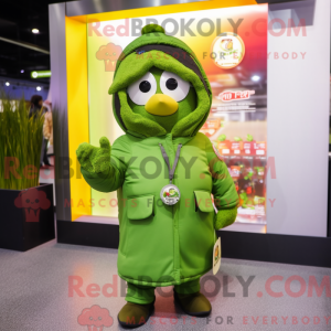 Postava maskota Lime Green...