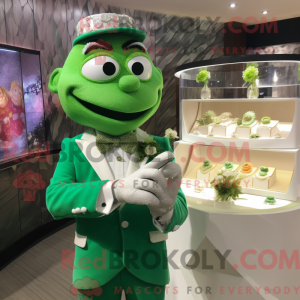 Grönt bröllopskake maskot...