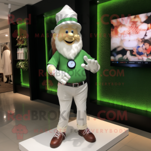 Hvit Leprechaun maskot...