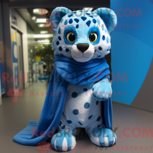 Máscara Blue Cheetah com...