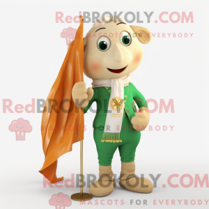 Guld irsk flag maskot...