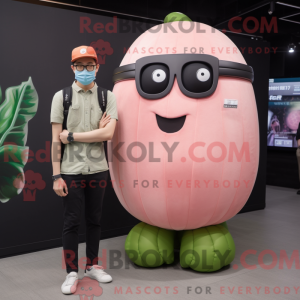 Pink Melon mascot costume...