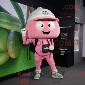 Pink Melon mascot costume...