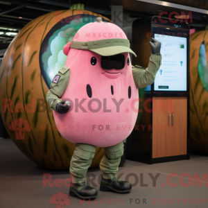 Pink Melon maskot kostume...