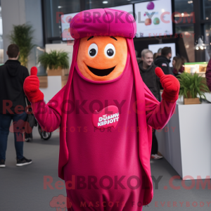 Magenta Currywurst mascot...