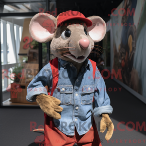 Maskotdraktfigur Red Rat...