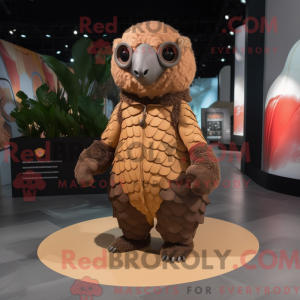 Brun Pangolin maskot...