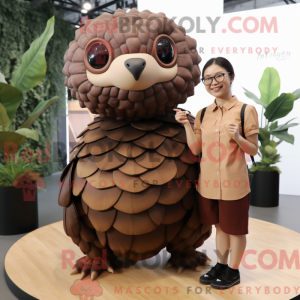 Brun Pangolin maskot...
