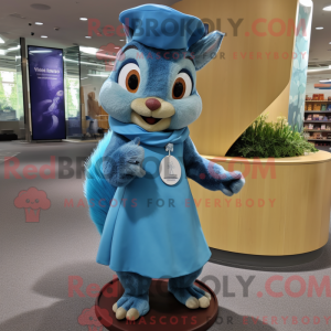 Blue Squirrel maskot...