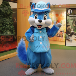 Blue Squirrel maskot...