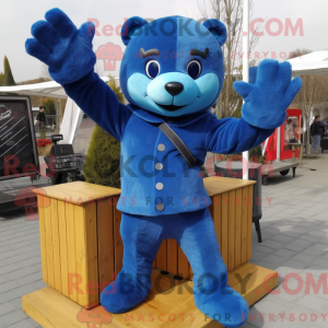 Blue Trapeze Artist maskot...