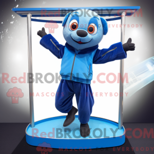 Blue Trapeze Artist maskot...