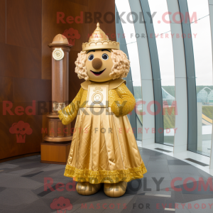 Gold Irish Castle mascot...