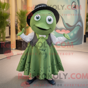 Olive Whale maskot kostume...