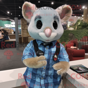 Sky Blue Dormouse maskot...