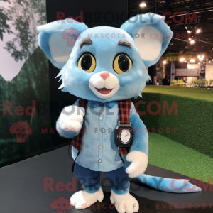 Sky Blue Dormouse maskot...
