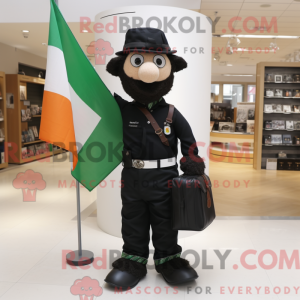 Black Irish Flag mascot...