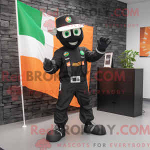 Black Irish Flag mascot...