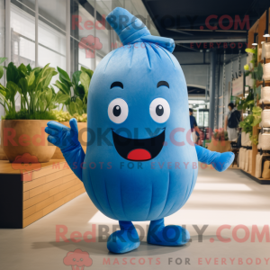 Blue Turnip-mascottekostuum...