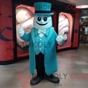 Teal Ring Master maskot...