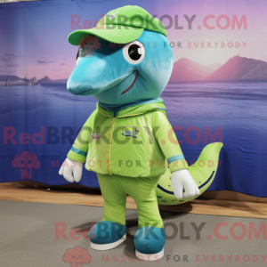 Lime Green Blue Whale...