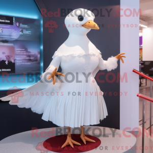Hvid måge maskot kostume...