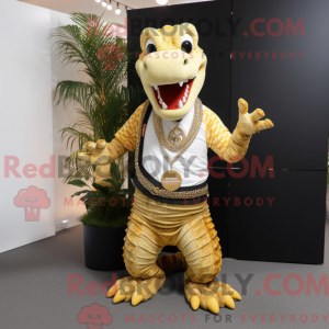 Gold Crocodile mascot...
