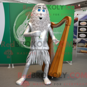 Sølv keltisk harpe maskot...