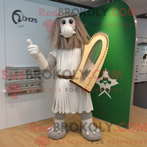 Sølv keltisk harpe maskot...