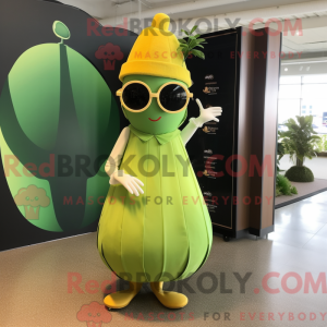 Oliven Mango maskot kostume...