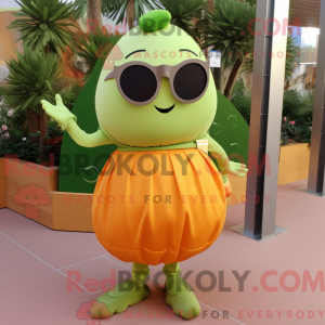 Oliven Mango maskot kostume...