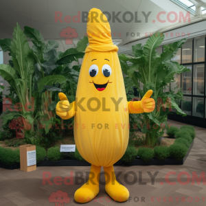 Geel Wortel mascottekostuum...