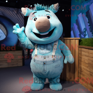 Máscara Cyan Sow com figura...