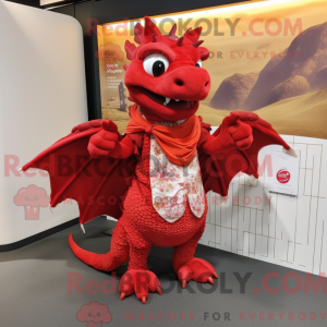 Figura de dragão vermelho...