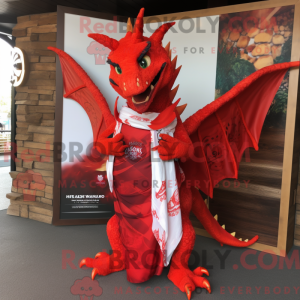 Figura de dragão vermelho...
