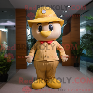 Gold Plum mascot costume...