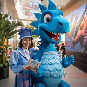 Blue Spinosaurus mascot...