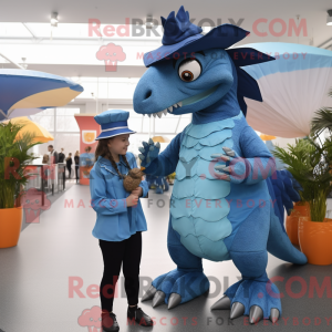 Personaggio mascotte blu...