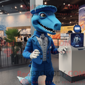 Personaggio mascotte blu...