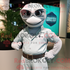 Sølv Python maskot kostume...