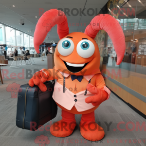 Peach Lobster Maskottchen...