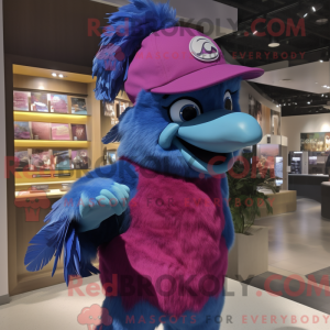 Magenta Blue Jay maskot...